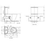 Inax Compact Codie 自由咀座廁連橢圓檯底面盆套裝 (IN2407HKB1-WT-0 + YL-2260/BW1)